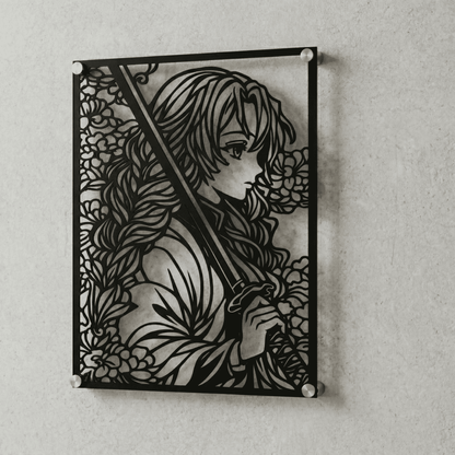 Cuadro Decorativo Anime Kimetsu no Yaiba Mitsuri Kanroji en Acero