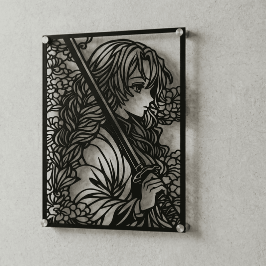 Cuadro Decorativo Anime Kimetsu no Yaiba Mitsuri Kanroji en Acero