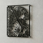 Cuadro decorativo en acero de Mitsuri Kanroji de Kimetsu no Yaiba cortado a láser - Noxhound