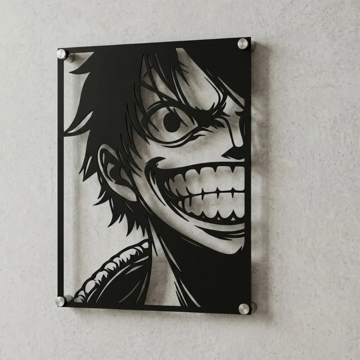 Cuadro decorativo en acero de Monkey D Luffy de One Piece cortado a láser - Noxhound