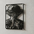 Cuadro decorativo en acero de Monkey D Luffy Versión B de One Piece cortado a láser - Noxhound