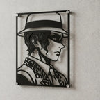 Cuadro decorativo en acero de Muzan Kibutsuji de Kimetsu no Yaiba cortado a láser - Noxhound