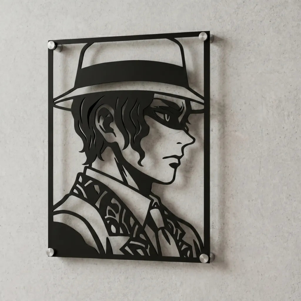 Cuadro decorativo en acero de Muzan Kibutsuji de Kimetsu no Yaiba cortado a láser - Noxhound