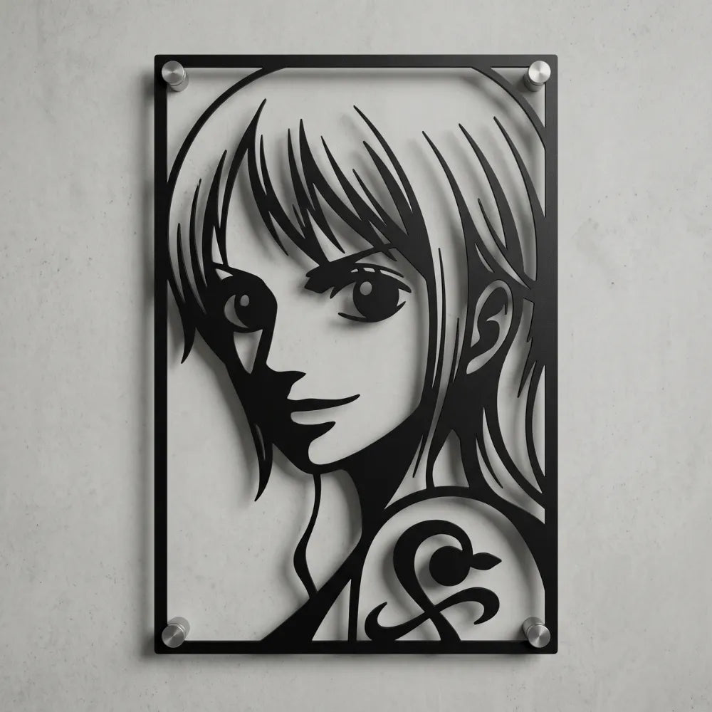 Cuadro Decorativo Anime One Piece Nami en Acero