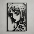 Cuadro Decorativo Anime One Piece Nami en Acero