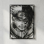 Cuadro decorativo en acero de Naruto y Sasuke de Naruto cortado a láser - Noxhound