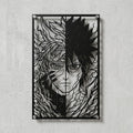 Cuadro decorativo en acero de Naruto y Sasuke Versión B de Naruto cortado a láser - Noxhound