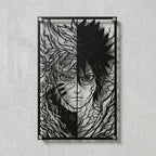 Cuadro decorativo en acero de Naruto y Sasuke Versión B de Naruto cortado a láser - Noxhound