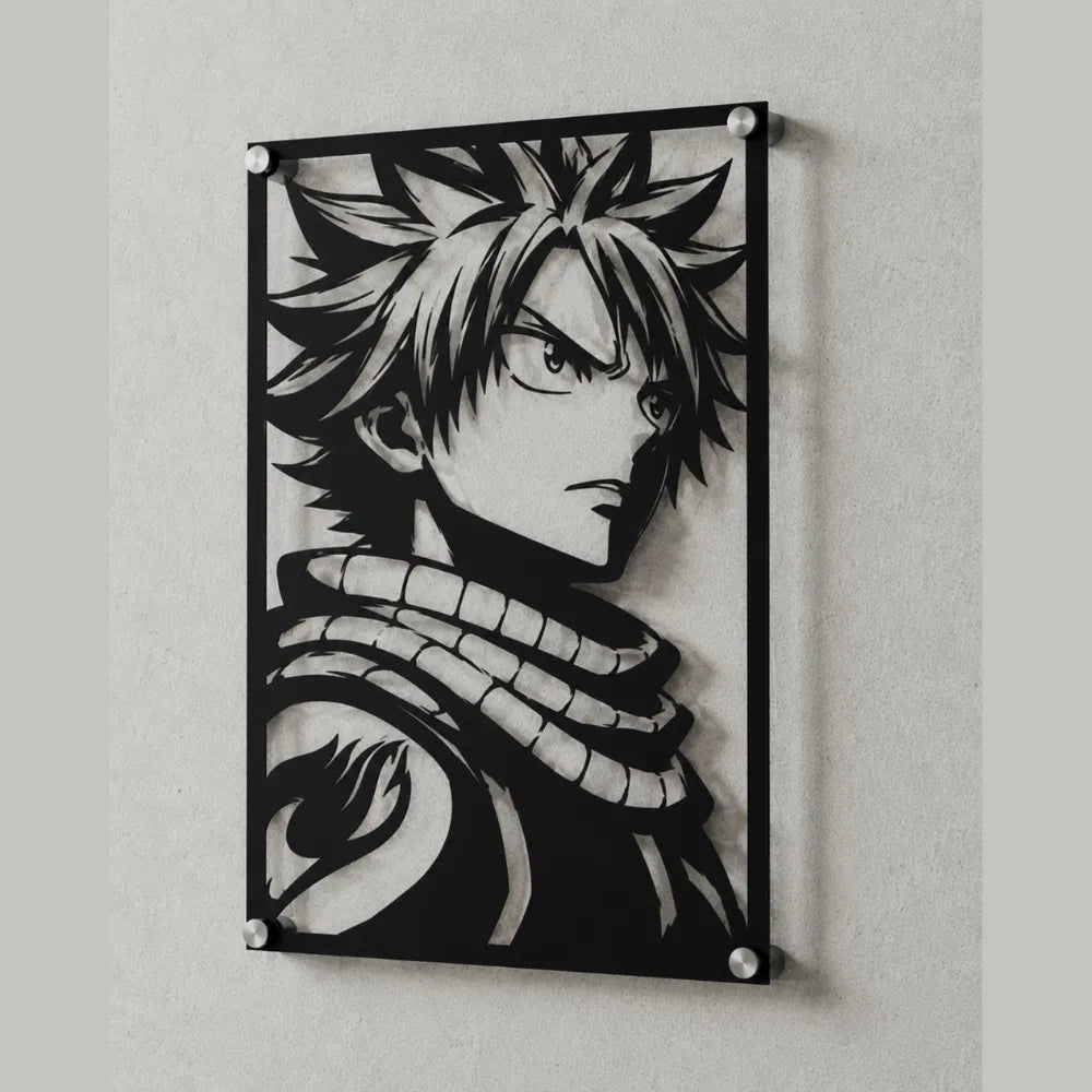Cuadro Decorativo Anime Fairy Tail Natsu Dragneel en Acero