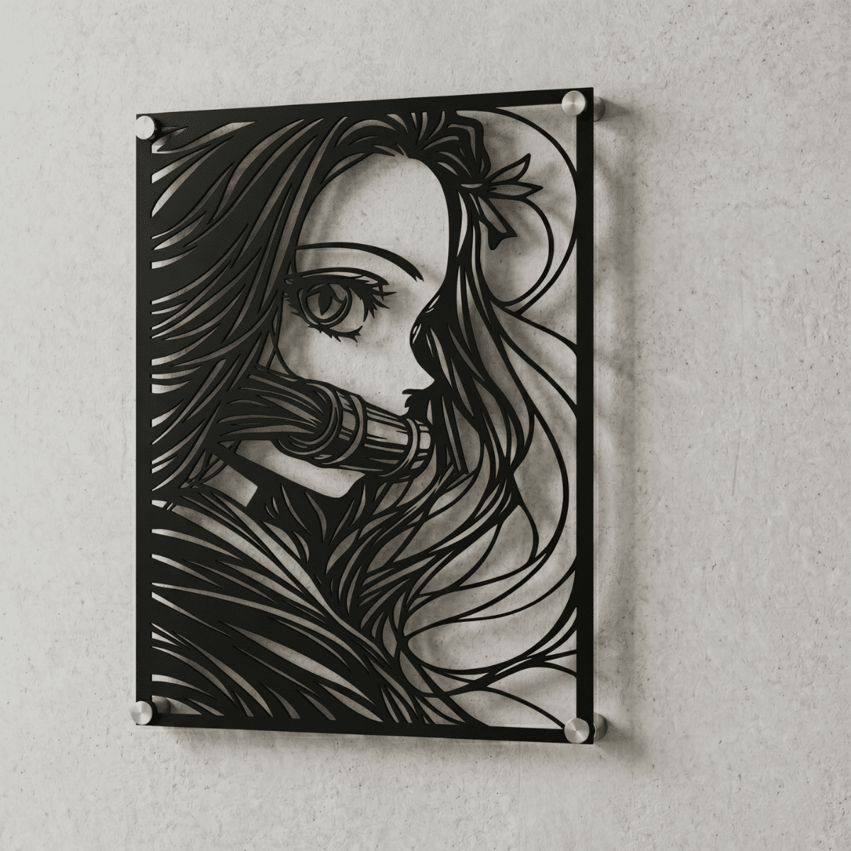 Cuadro Decorativo Anime Kimetsu no Yaiba Nezuko Kamado en Acero