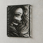 Cuadro decorativo en acero de Nezuko Kamado de Kimetsu no Yaiba cortado a láser - Noxhound
