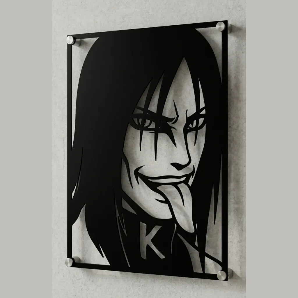 Cuadro decorativo en acero de Orochimaru de Naruto cortado a láser - Noxhound