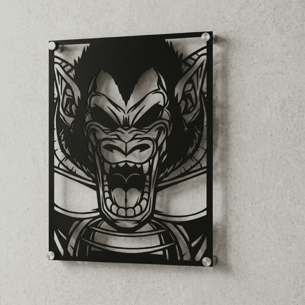 Cuadro Decorativo Anime Dragon Ball Ozaru en Acero