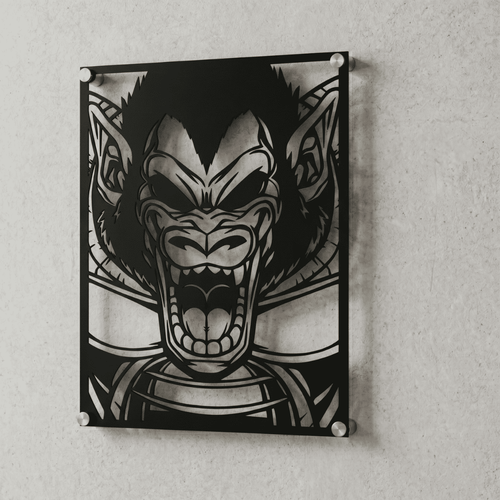 Cuadro Decorativo Anime Dragon Ball Ozaru en Acero