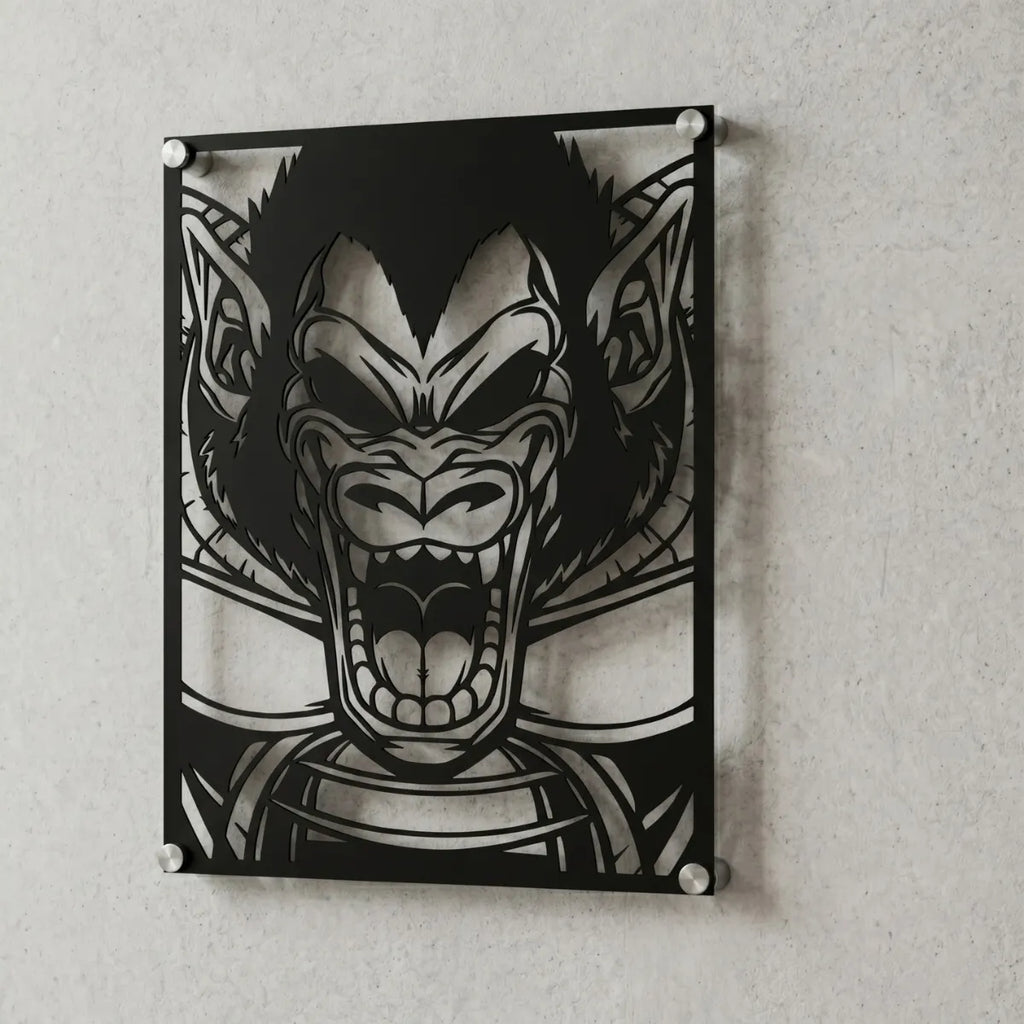 Cuadro decorativo en acero de Ozaru de Dragon Ball cortado a láser - Noxhound