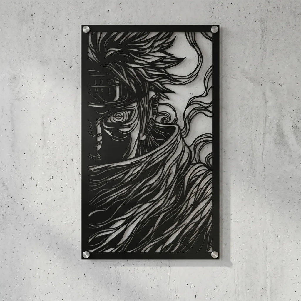 Cuadro decorativo en acero de Pain de Naruto cortado a láser - Noxhound