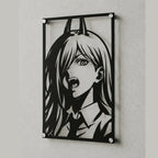 Cuadro decorativo en acero de Power de Chainsaw Man cortado a láser - Noxhound