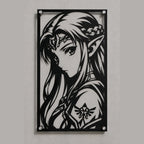 Cuadro Decorativo Videojuego The Legend of Zelda Princesa Zelda en Acero