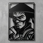 Cuadro Decorativo Videojuego Mortal Kombat Raiden en Acero