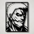 Cuadro decorativo en acero de Reiner Titán Acorazado de Shingeki no Kyojin cortado a láser - Noxhound