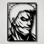 Cuadro decorativo en acero de Reiner Titán Acorazado de Shingeki no Kyojin cortado a láser - Noxhound