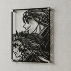 Cuadro decorativo en acero de Rengoku y Uzui de Kimetsu no Yaiba cortado a láser - Noxhound