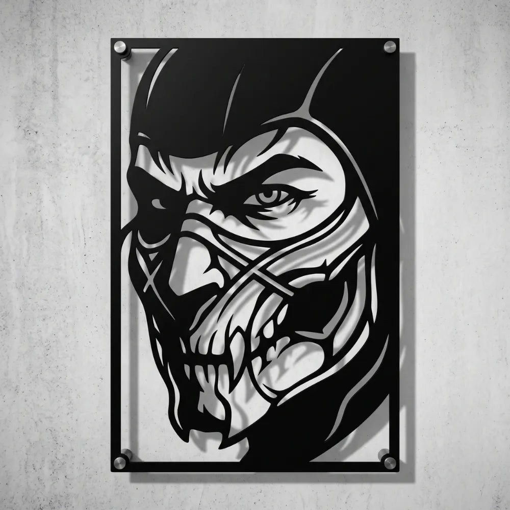 Cuadro Decorativo Videojuego Mortal Kombat Reptile en Acero