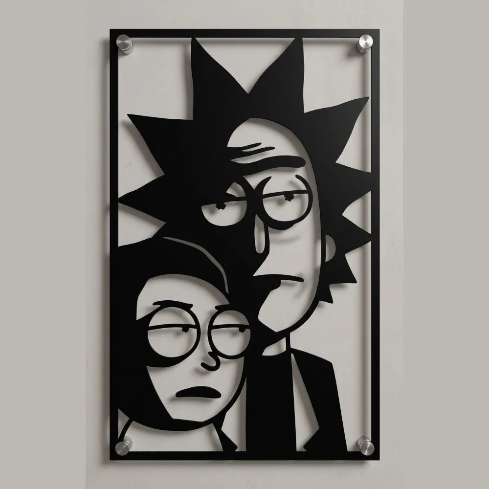 Cuadro Decorativo Serie Rick and Morty en Acero