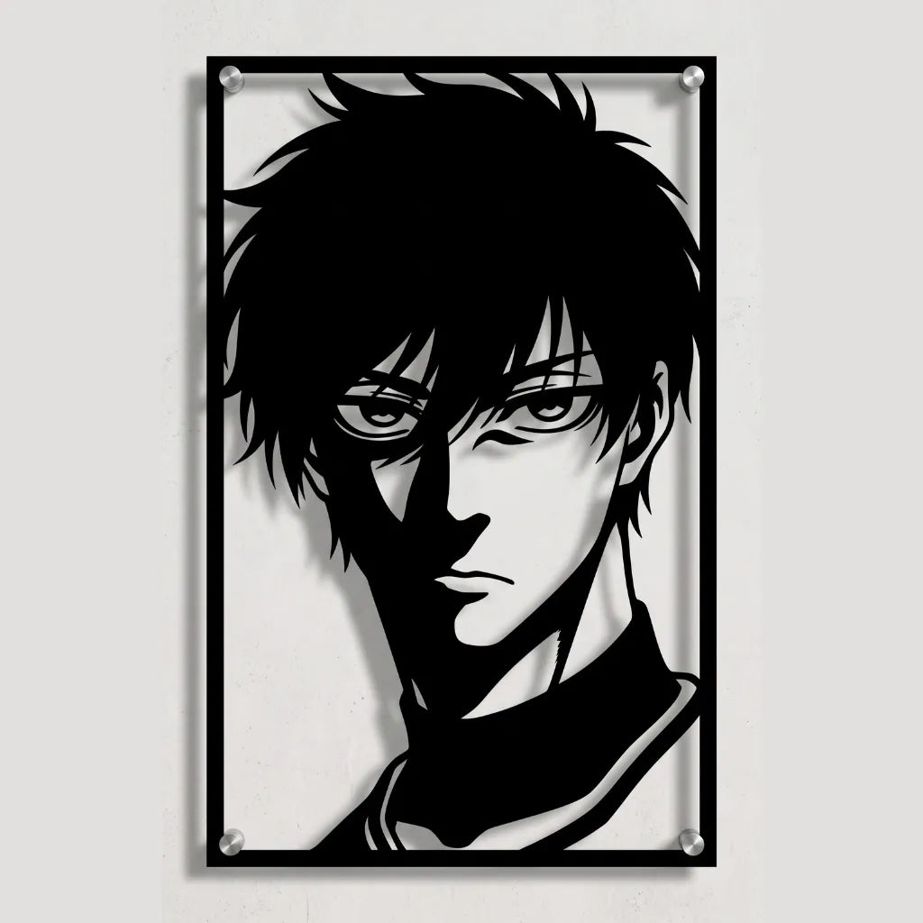 Cuadro decorativo en acero de Rin Itoshi de Blue Lock cortado a láser - Noxhound