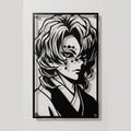 Cuadro Decorativo Anime Kimetsu no Yaiba Rui Quinta Luna en Acero