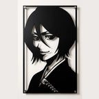 Cuadro Decorativo Anime Bleach Rukia Kuchiki en Acero