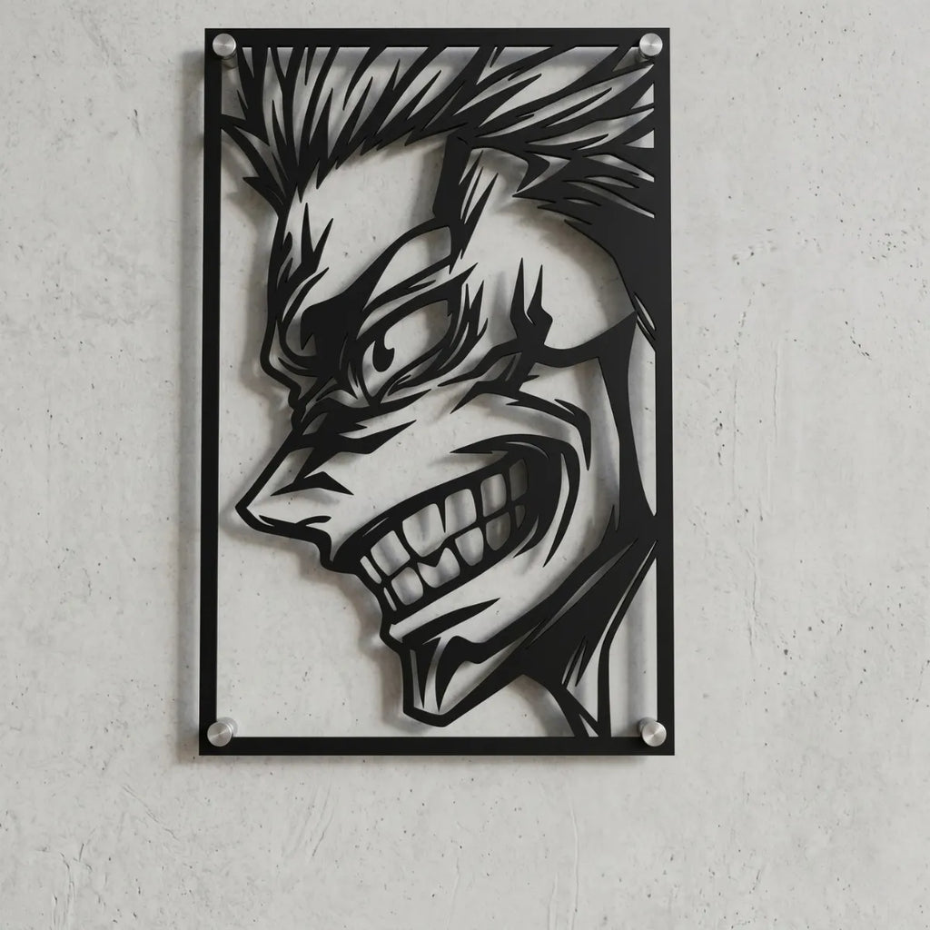 Cuadro decorativo en acero de Ryomen Sukuna de Jujutsu Kaisen cortado a láser - Noxhound