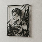 Cuadro decorativo en acero de Superman de DC cortado a láser - Noxhound