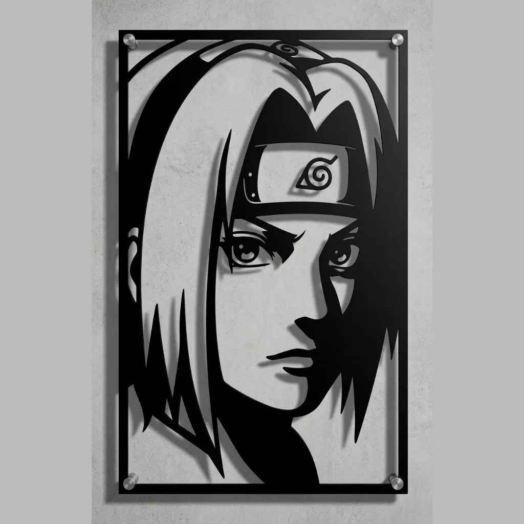 Cuadro decorativo en acero de Sakura Haruno de Naruto cortado a láser - Noxhound