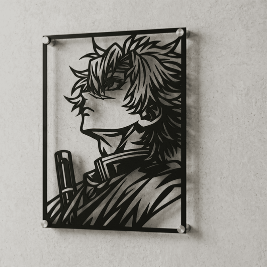 Cuadro Decorativo Anime Kimetsu no Yaiba Sanemi Shinazugawa en Acero