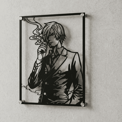 Cuadro Decorativo Anime One Piece Sanji en Acero