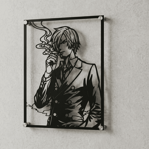 Cuadro Decorativo Anime One Piece Sanji en Acero