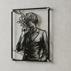 Cuadro decorativo en acero de Sanji de One Piece cortado a láser - Noxhound