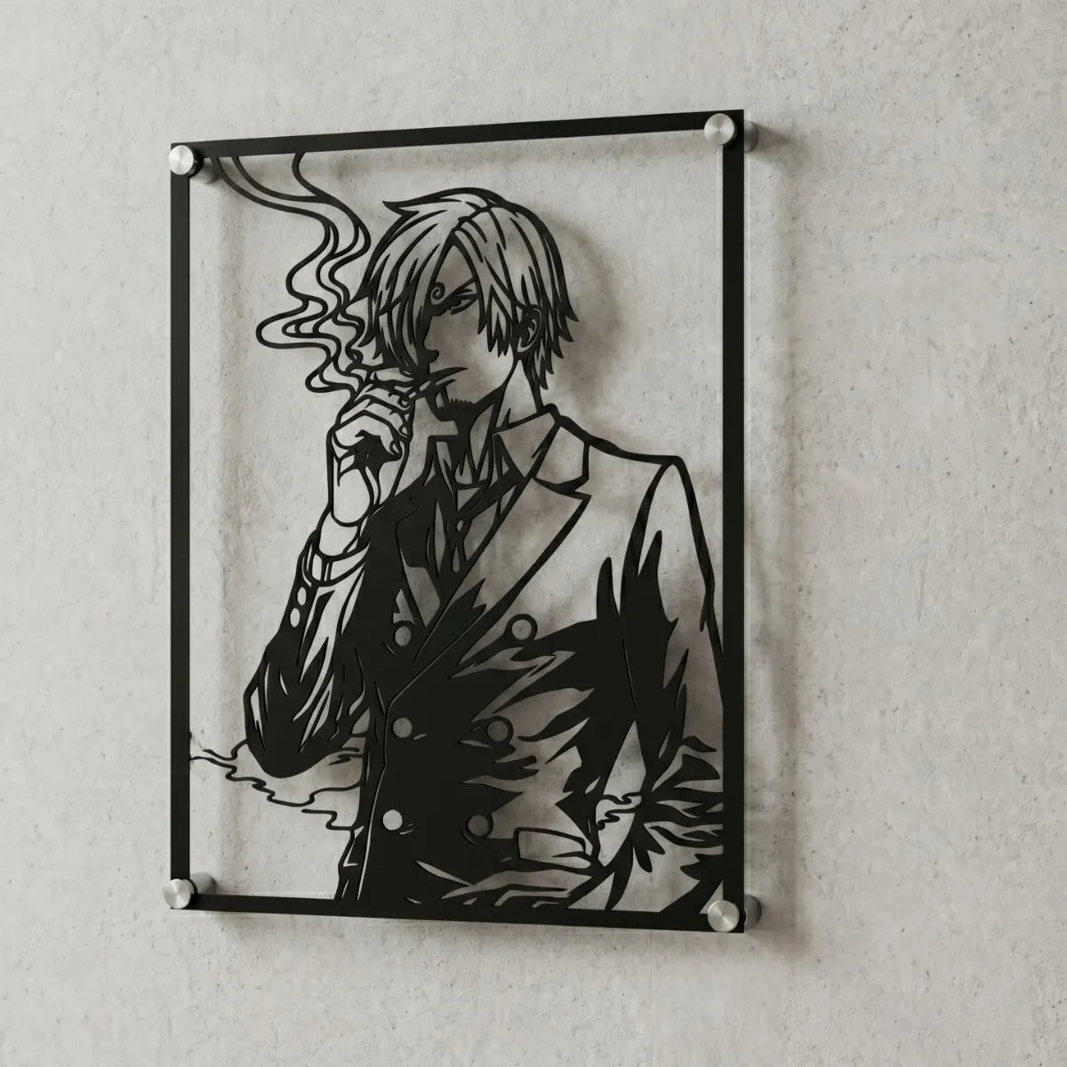 Cuadro decorativo en acero de Sanji de One Piece cortado a láser - Noxhound
