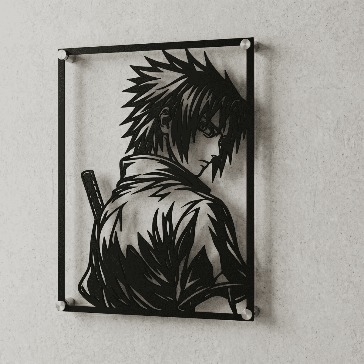 Cuadro Decorativo Anime Naruto Sasuke Uchiha en Acero