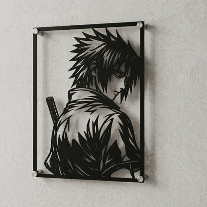 Cuadro Decorativo Anime Naruto Sasuke Uchiha en Acero