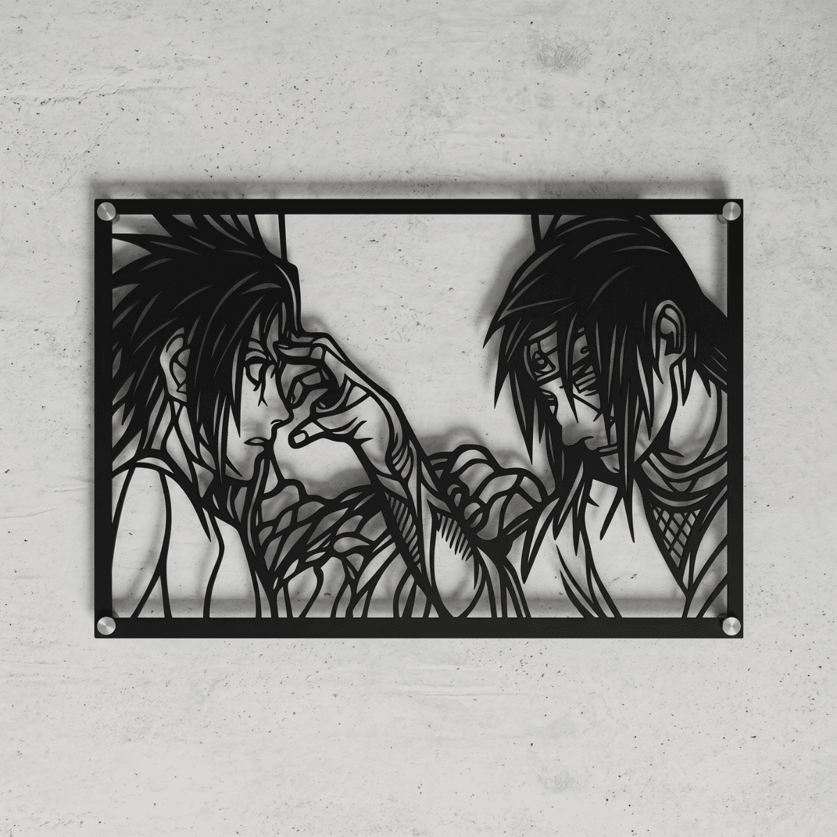 Cuadro Decorativo Anime Naruto Sasuke e Itachi en Acero