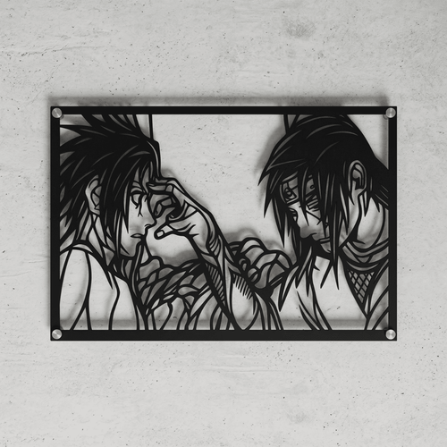 Cuadro Decorativo Anime Naruto Sasuke e Itachi en Acero