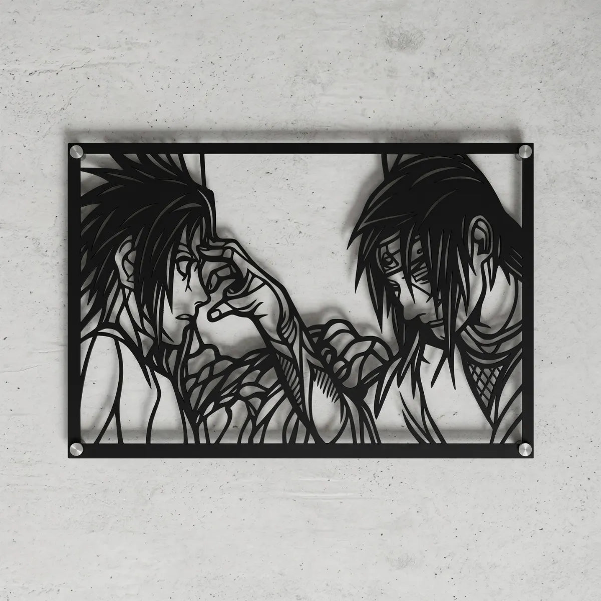 Cuadro decorativo en acero de Sasuke e Itachi de Naruto cortado a láser - Noxhound