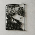 Cuadro decorativo en acero de Satoru Gojo de Jujutsu Kaisen cortado a láser - Noxhound