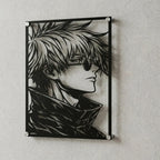 Cuadro decorativo en acero de Satoru Gojo de Jujutsu Kaisen cortado a láser - Noxhound