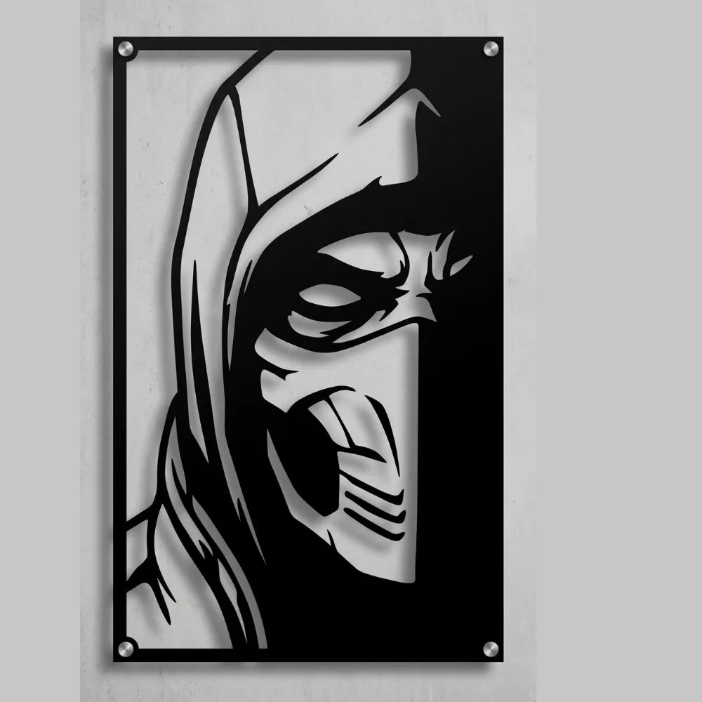 Cuadro Decorativo Videojuego Mortal Kombat Scorpion en Acero