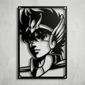 Cuadro decorativo en acero de Seiya de Pegaso de Caballeros del Zodiaco cortado a láser - Noxhound