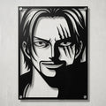 Cuadro decorativo en acero de Shanks el Pelirrojo de One Piece cortado a láser - Noxhound