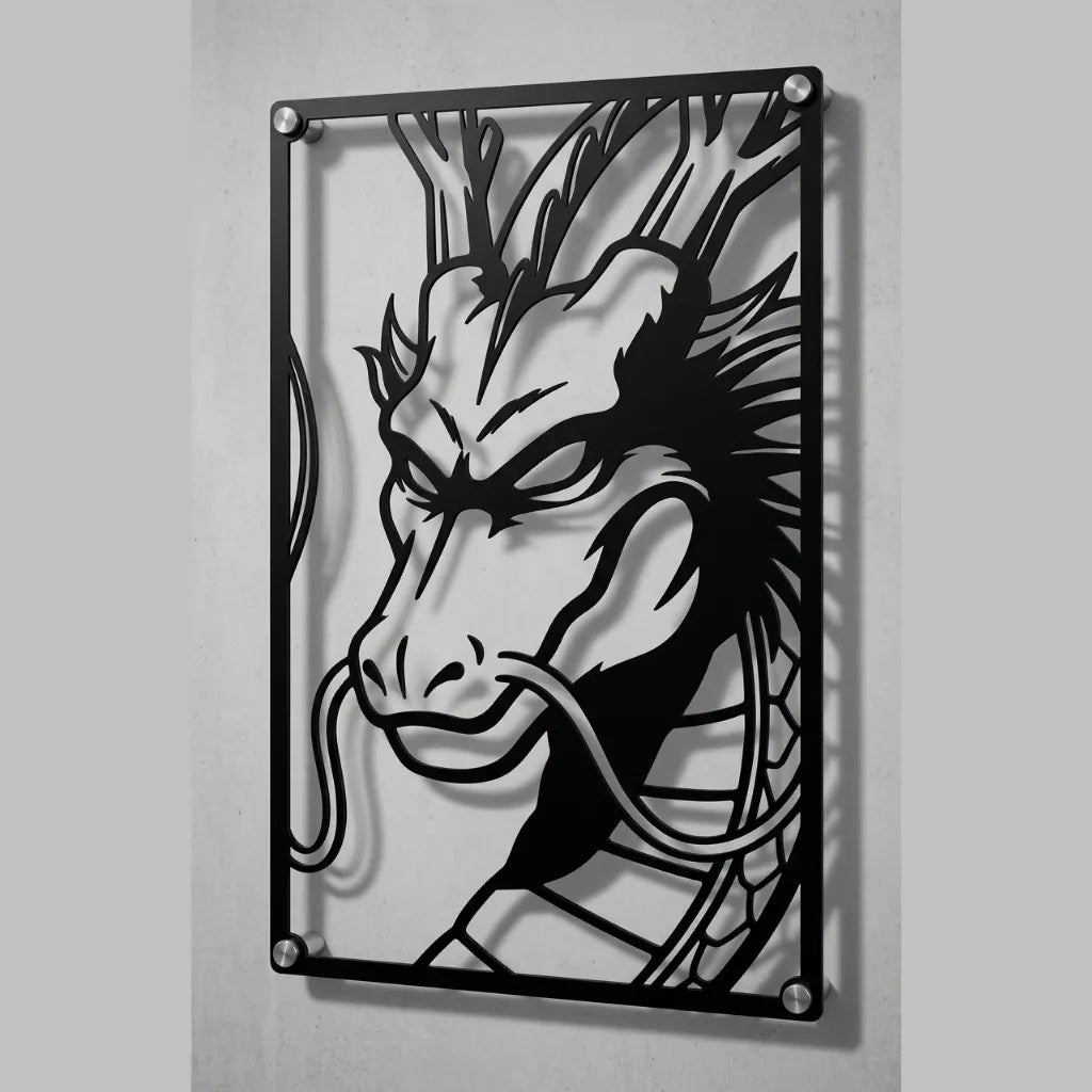 Cuadro decorativo en acero de Shenlong de Dragon Ball cortado a láser - Noxhound
